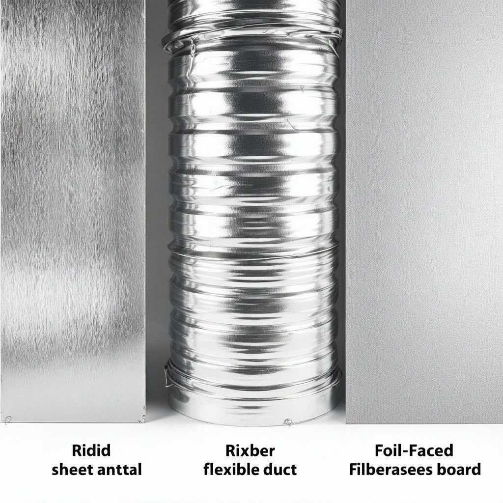 Illustration for Types of Ductwork Materials and Their Performance in How HVAC Ducts Work: Complete Air System Guide