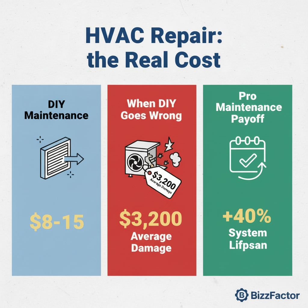 Infographic: HVAC Repair: DIY vs Pro Service (Real Cost Breakdown)