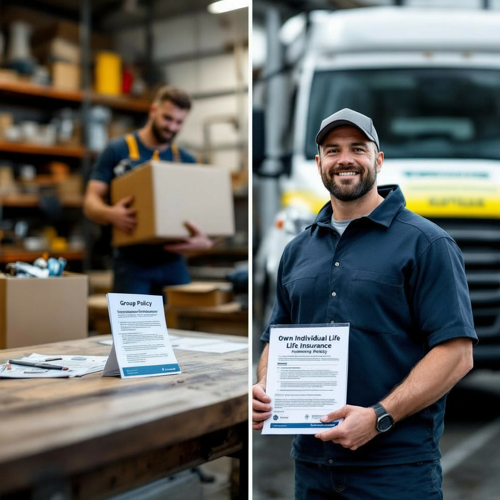 Illustration for Coverage Portability and Career Flexibility in Group vs Individual Life Insurance for Home Service Pros