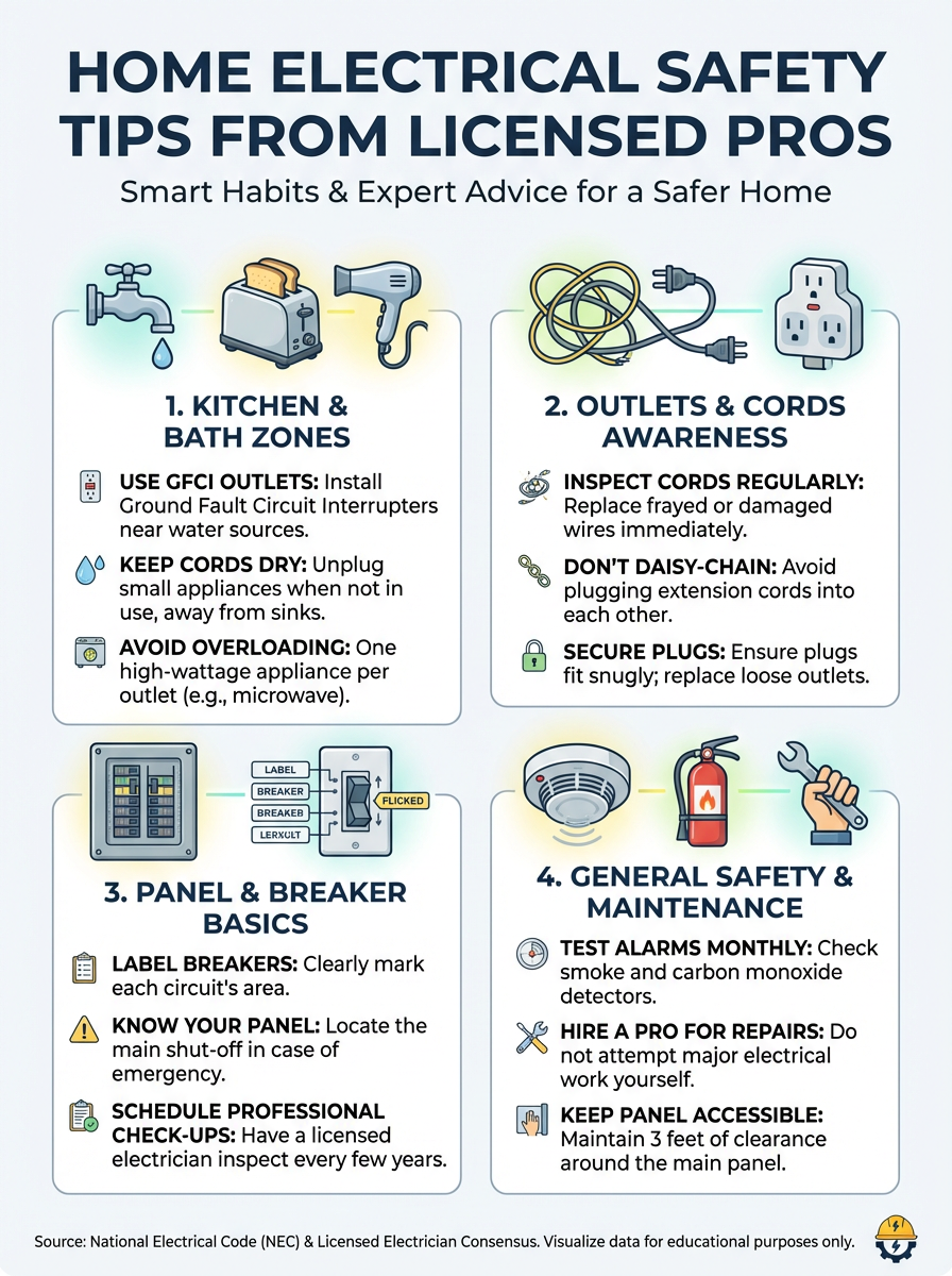 Infographic: Home Electrical Safety Tips From Licensed Pros
