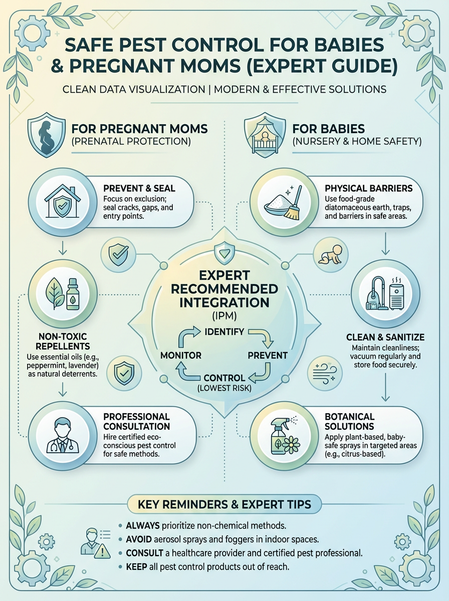 Infographic: Safe Pest Control for Babies & Pregnant Moms (Expert Guide)