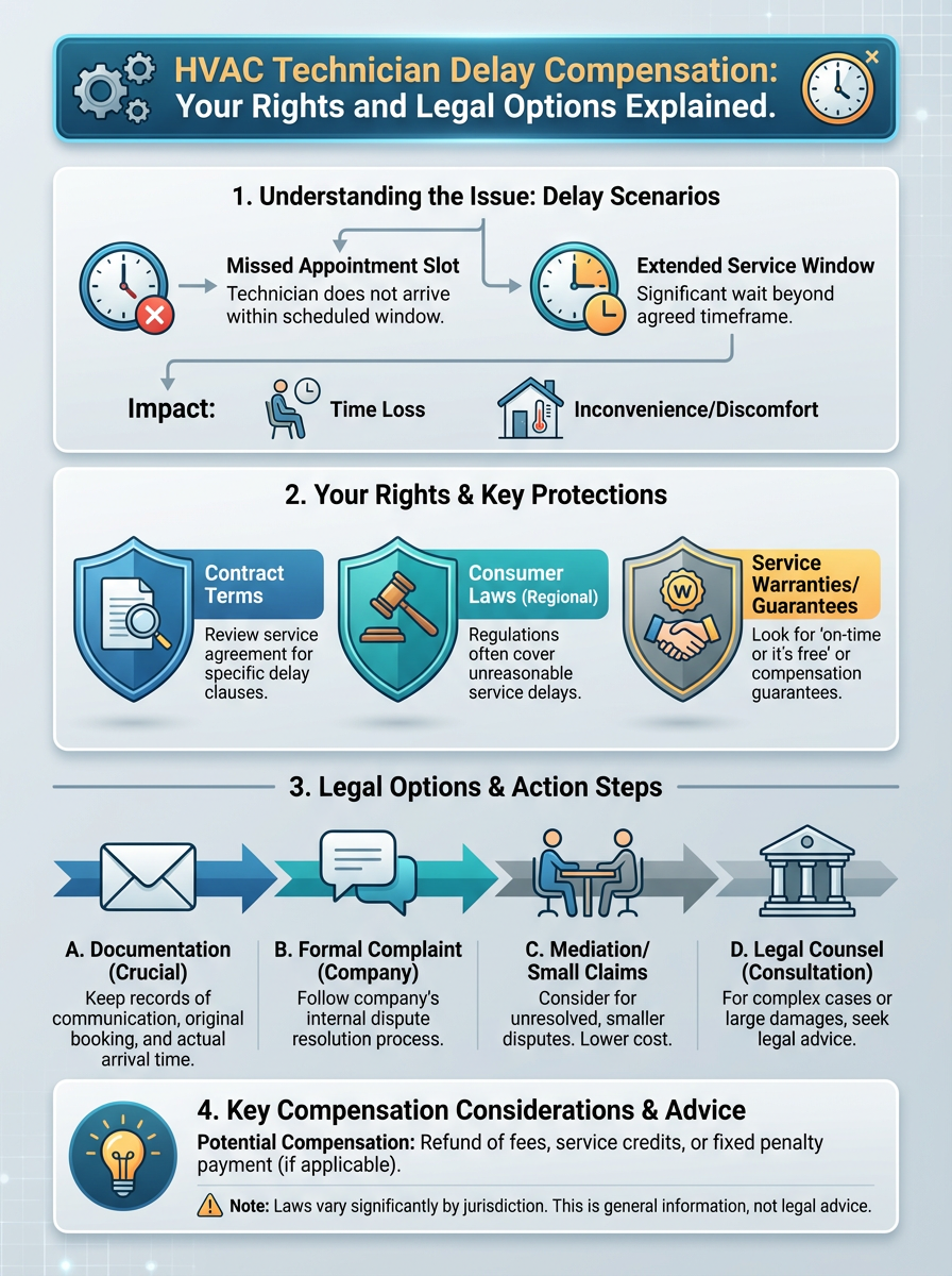 Infographic: HVAC Technician Delay Compensation: Your Rights and Legal Options Explained