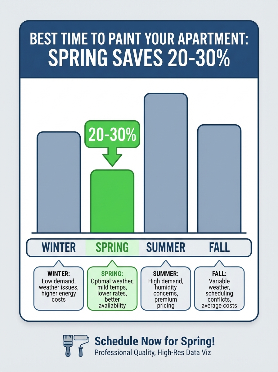 Infographic: Best Time to Paint Your Apartment: Spring Saves 20-30%