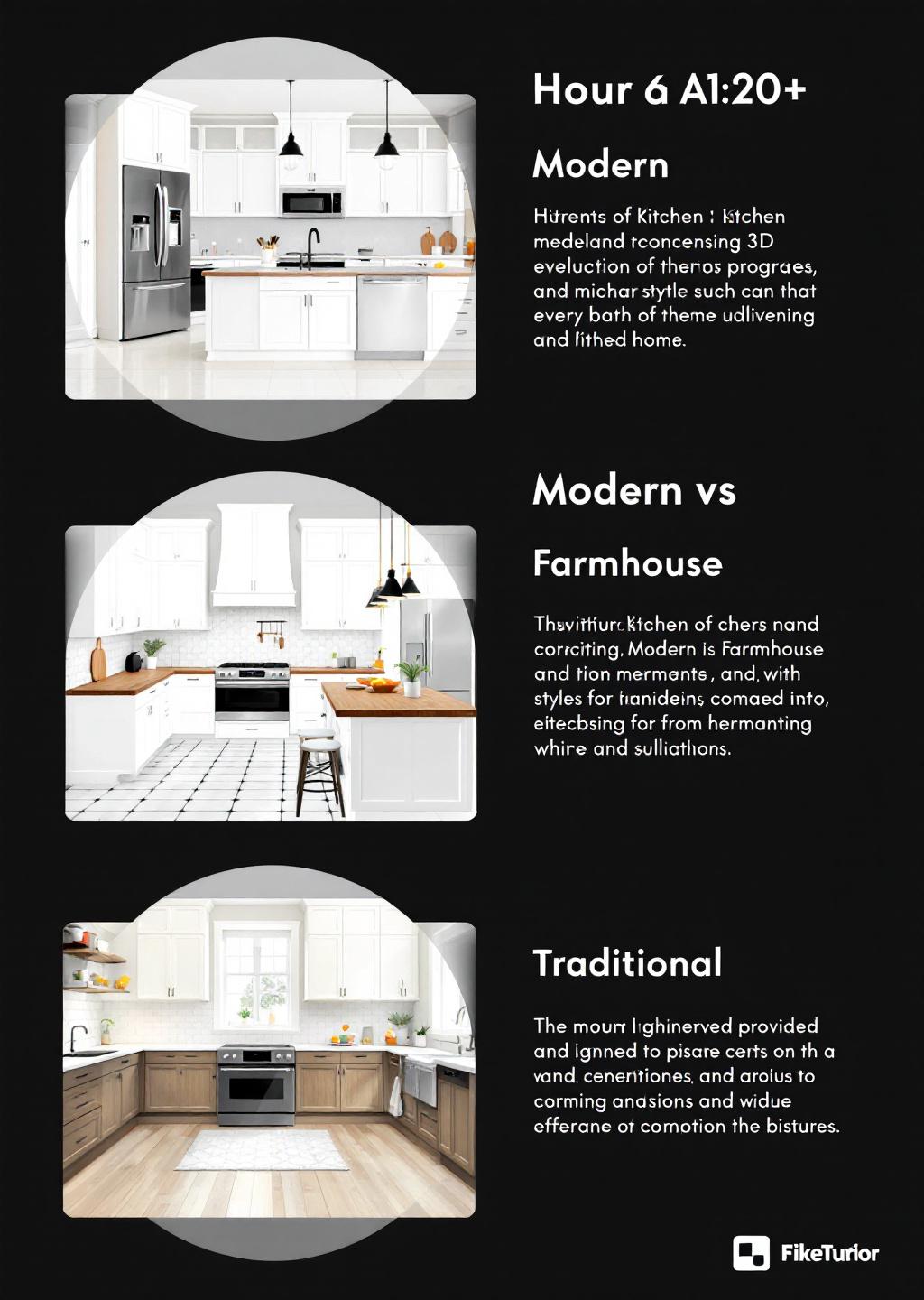 Infographic: 3 Best Kitchen Styles: Modern vs Farmhouse vs Traditional