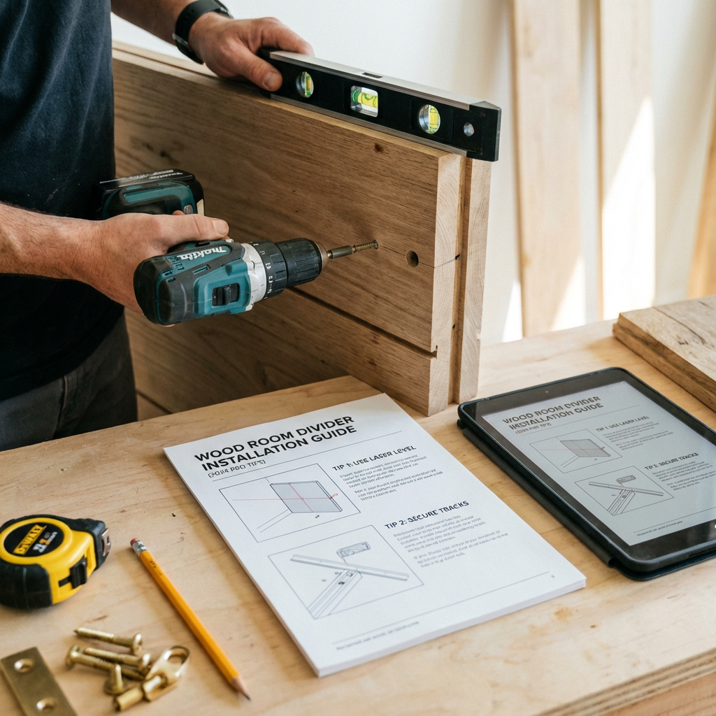Detail view: Wood Room Divider Installation Guide (2024 Pro Tips)
