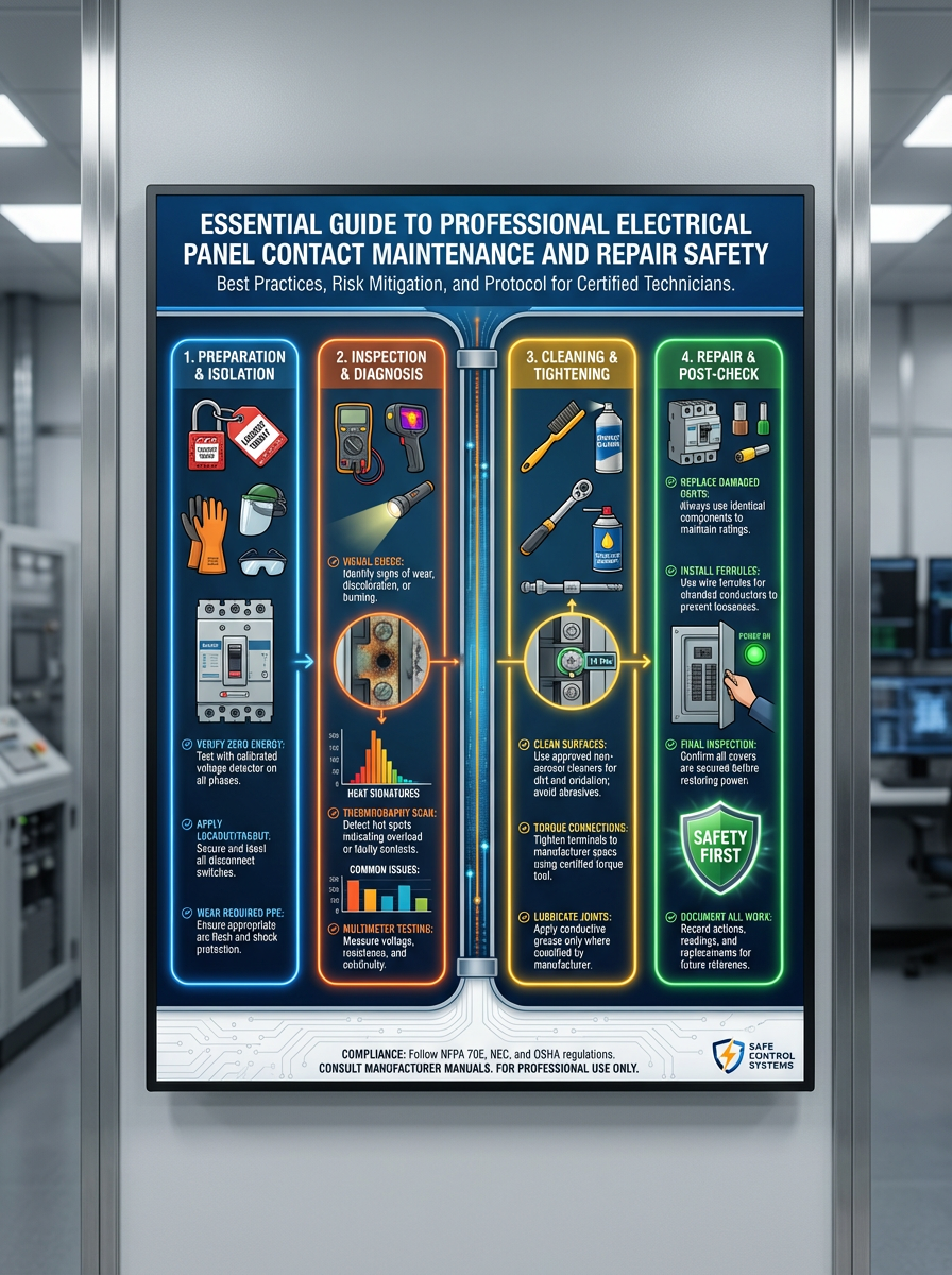 Infographic: Essential Guide to Professional Electrical Panel Contact Maintenance and Repair Safety