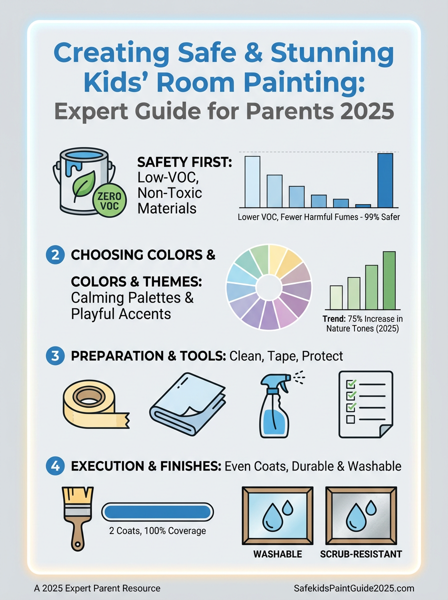 Infographic: Creating Safe & Stunning Kids' Room Painting: Expert Guide for Parents 2025
