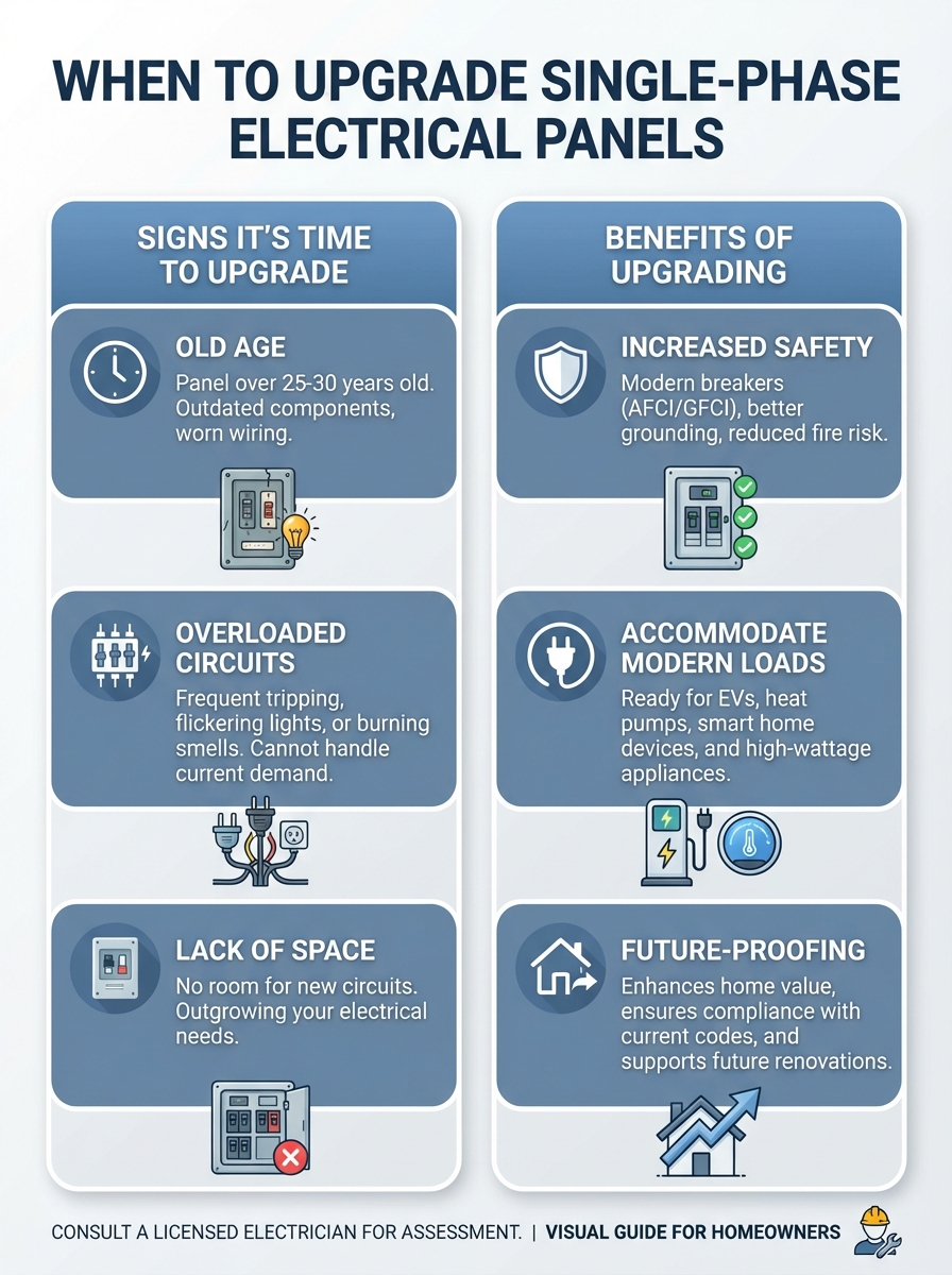 Infographic: When to Upgrade Single-Phase Electrical Panels