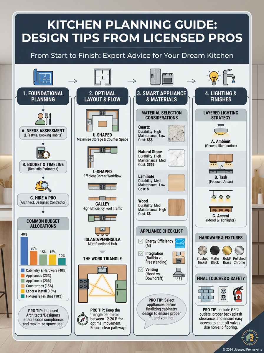 Infographic: Kitchen Planning Guide: Design Tips from Licensed Pros