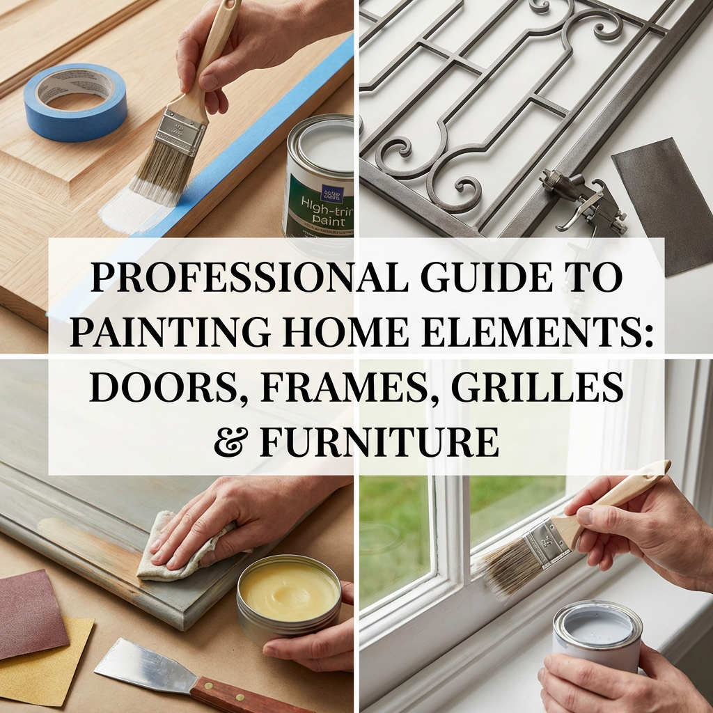 Detail view: Professional Guide to Painting Home Elements: Doors, Frames, Grilles & Furniture