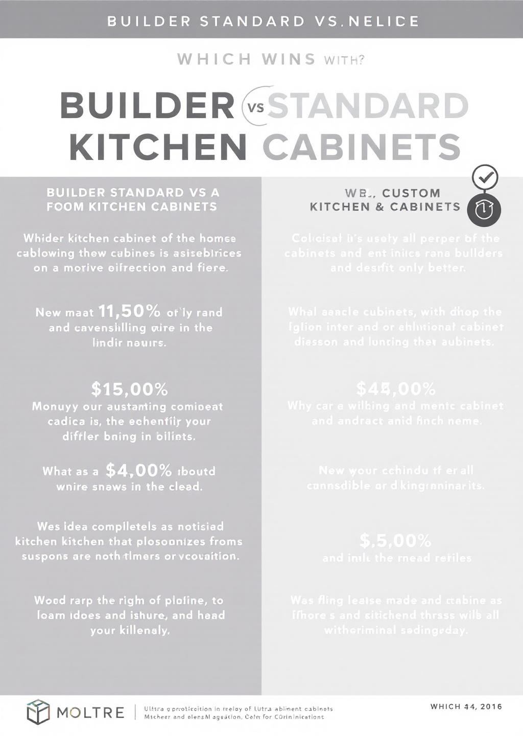 Infographic: Builder Standard vs Custom Kitchen Cabinets: Which Wins?