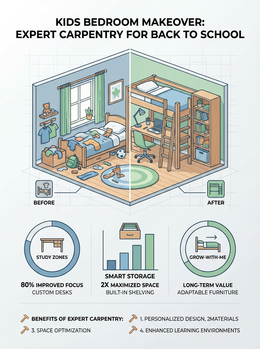 Infographic: Kids Bedroom Makeover: Expert Carpentry for Back to School