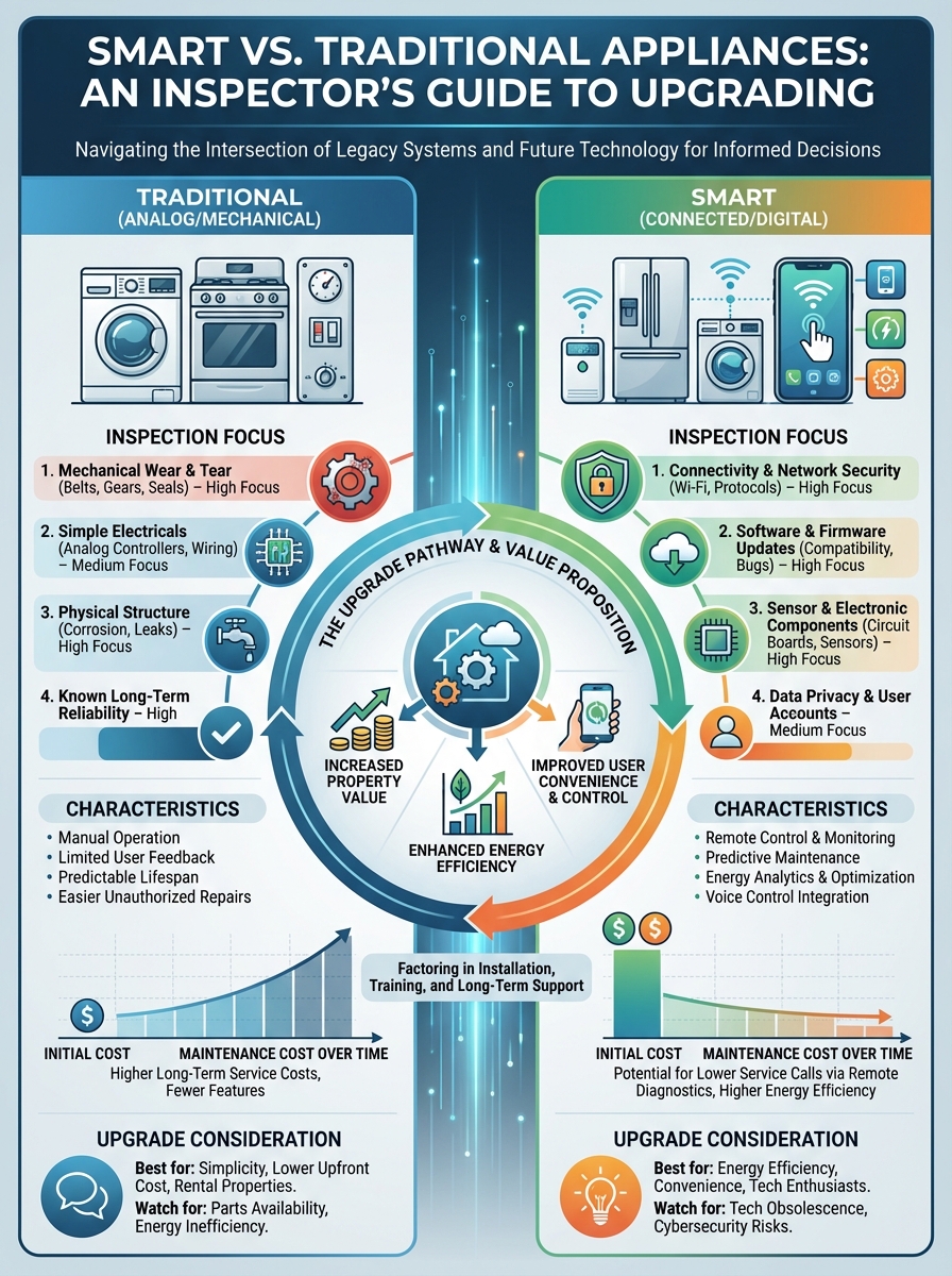 Infographic: Smart vs. Traditional Appliances: An Inspector's Guide to Upgrading