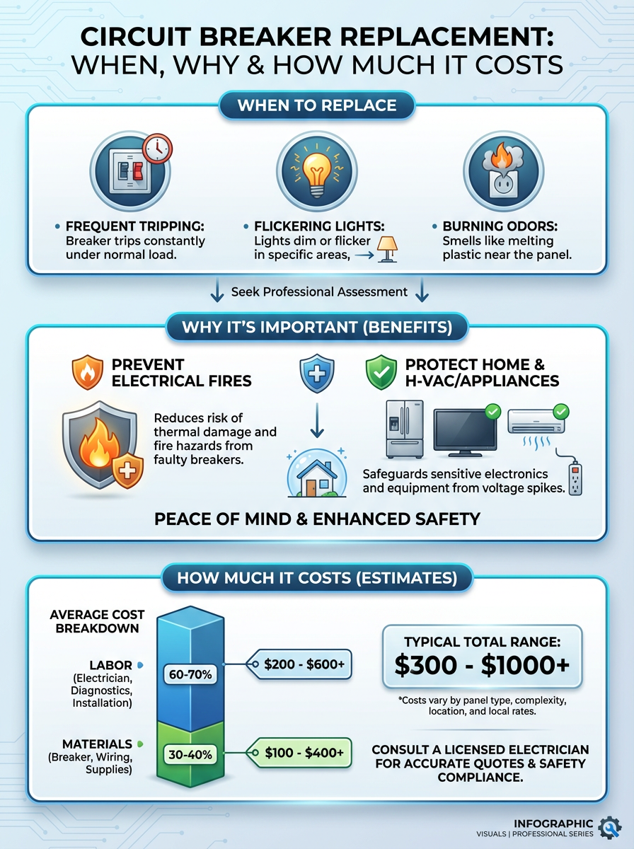 Infographic: Circuit Breaker Replacement: When, Why & How Much It Costs