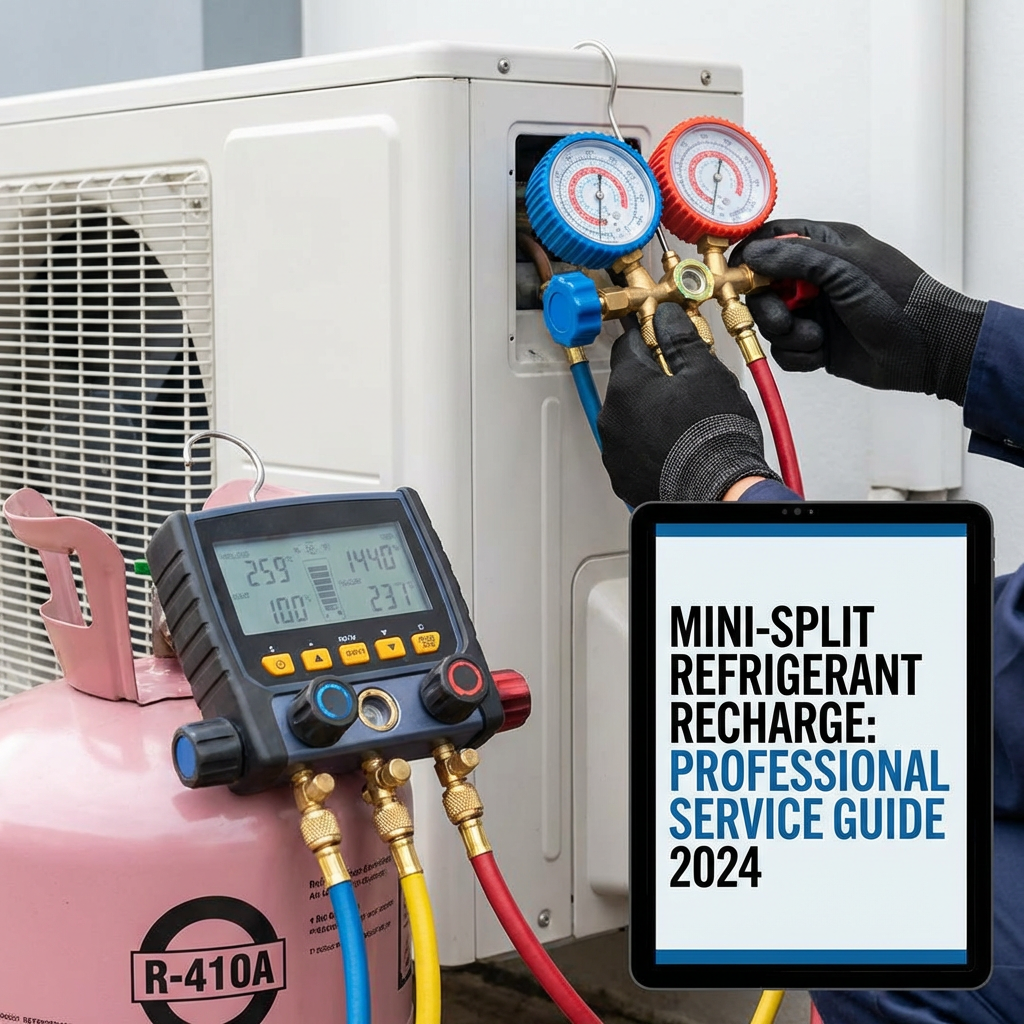 Detail view: Mini-Split Air Conditioner Refrigerant Recharge: Professional Service Guide 2024