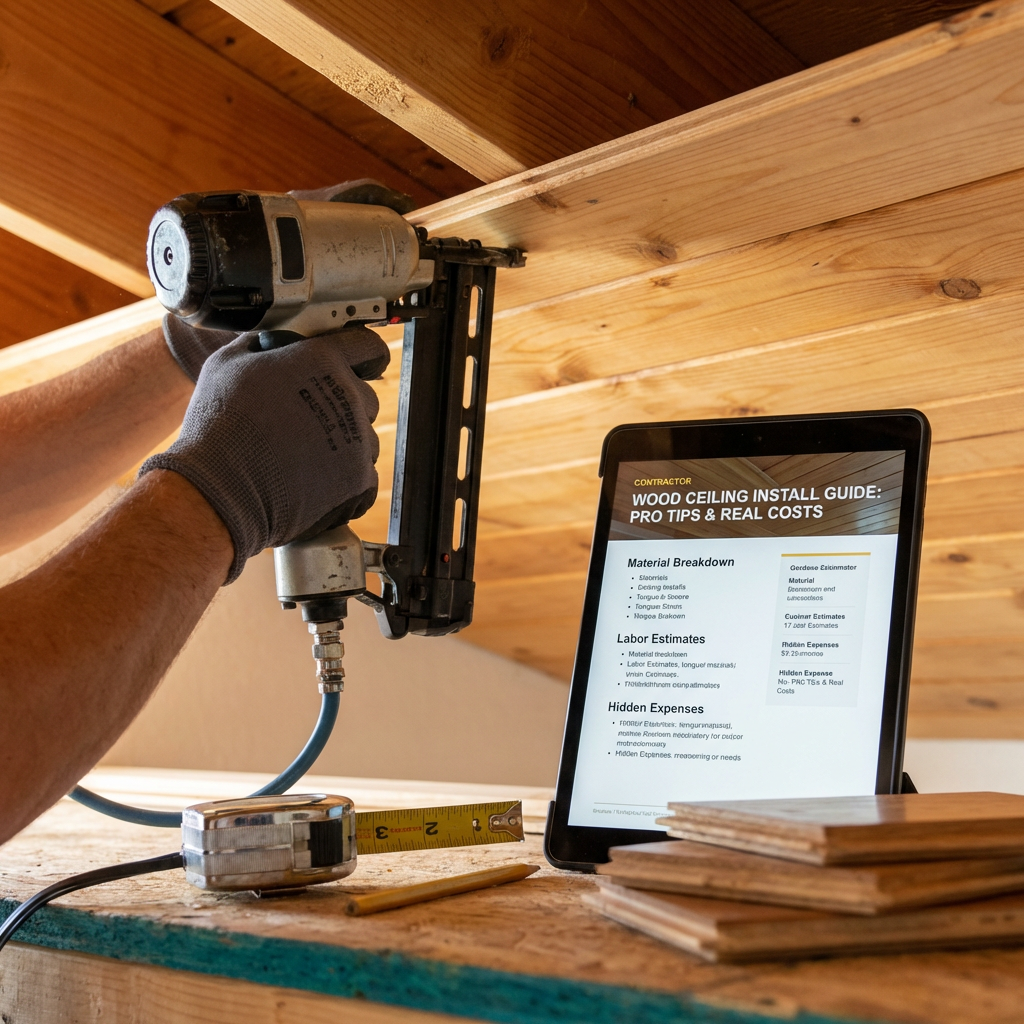 Detail view: Wood Ceiling Install Guide: Pro Tips & Real Costs