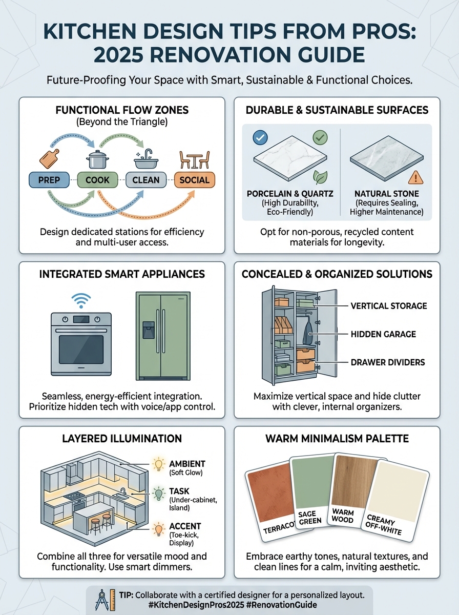 Infographic: Kitchen Design Tips from Pros: 2025 Renovation Guide