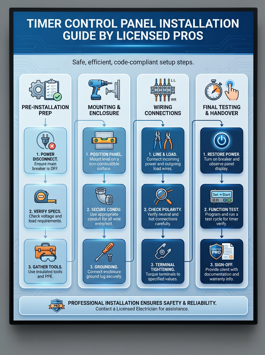 Infographic: Timer Control Panel Installation Guide by Licensed Pros