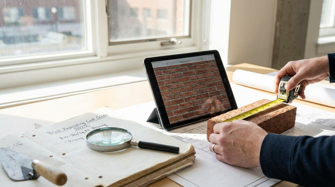 Brick Repointing Cost Guide 2025: $10-30/Sq Ft Pricing