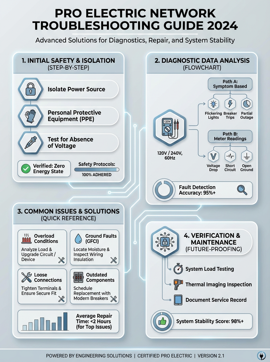 Infographic: Pro Electric Network Troubleshooting Guide 2024