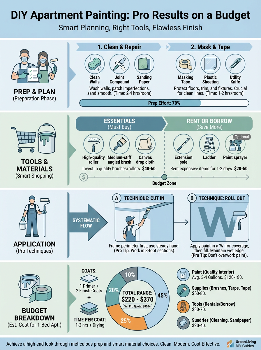 Infographic: DIY Apartment Painting: Pro Results on a Budget