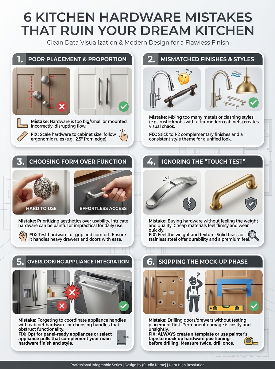 Infographic: 6 Kitchen Hardware Mistakes That Ruin Your Dream Kitchen