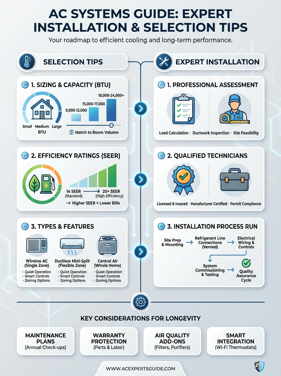 Infographic: AC Systems Guide: Expert Installation & Selection Tips