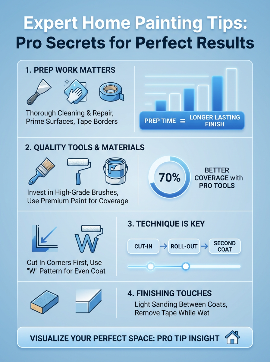Infographic: Expert Home Painting Tips: Pro Secrets for Perfect Results