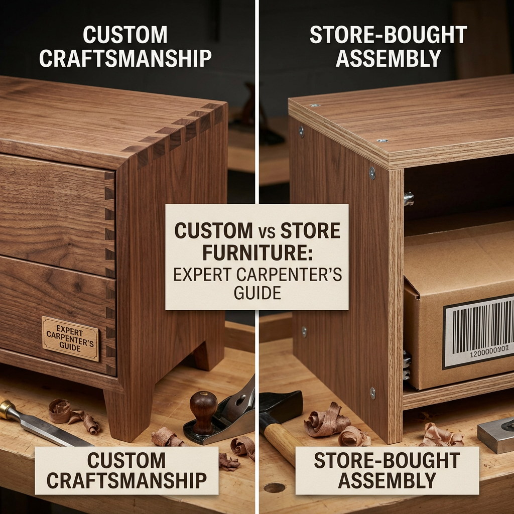 Detail view: Custom vs Store Furniture: Expert Carpenter's Guide