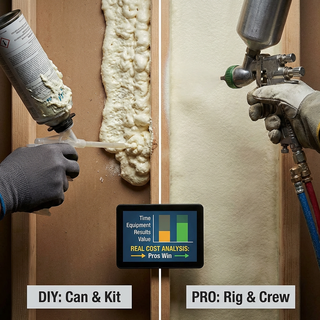 Detail view: DIY vs Pro Spray Foam: Why Pros Win (Real Cost Analysis)