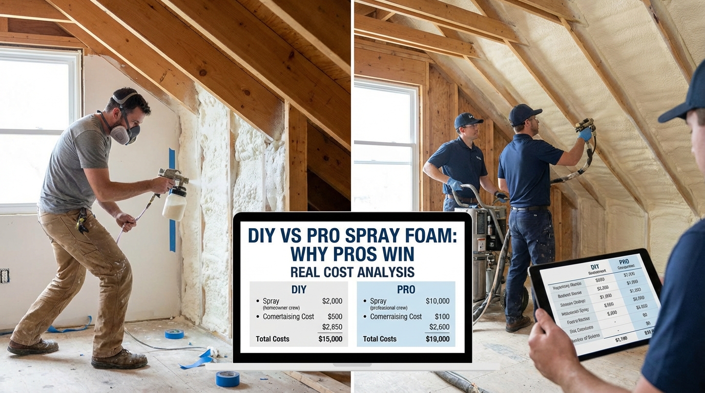 DIY vs Pro Spray Foam: Why Pros Win (Real Cost Analysis)