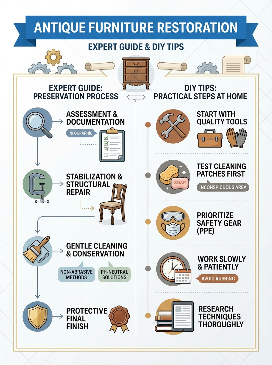 Infographic: Antique Furniture Restoration: Expert Guide & DIY Tips
