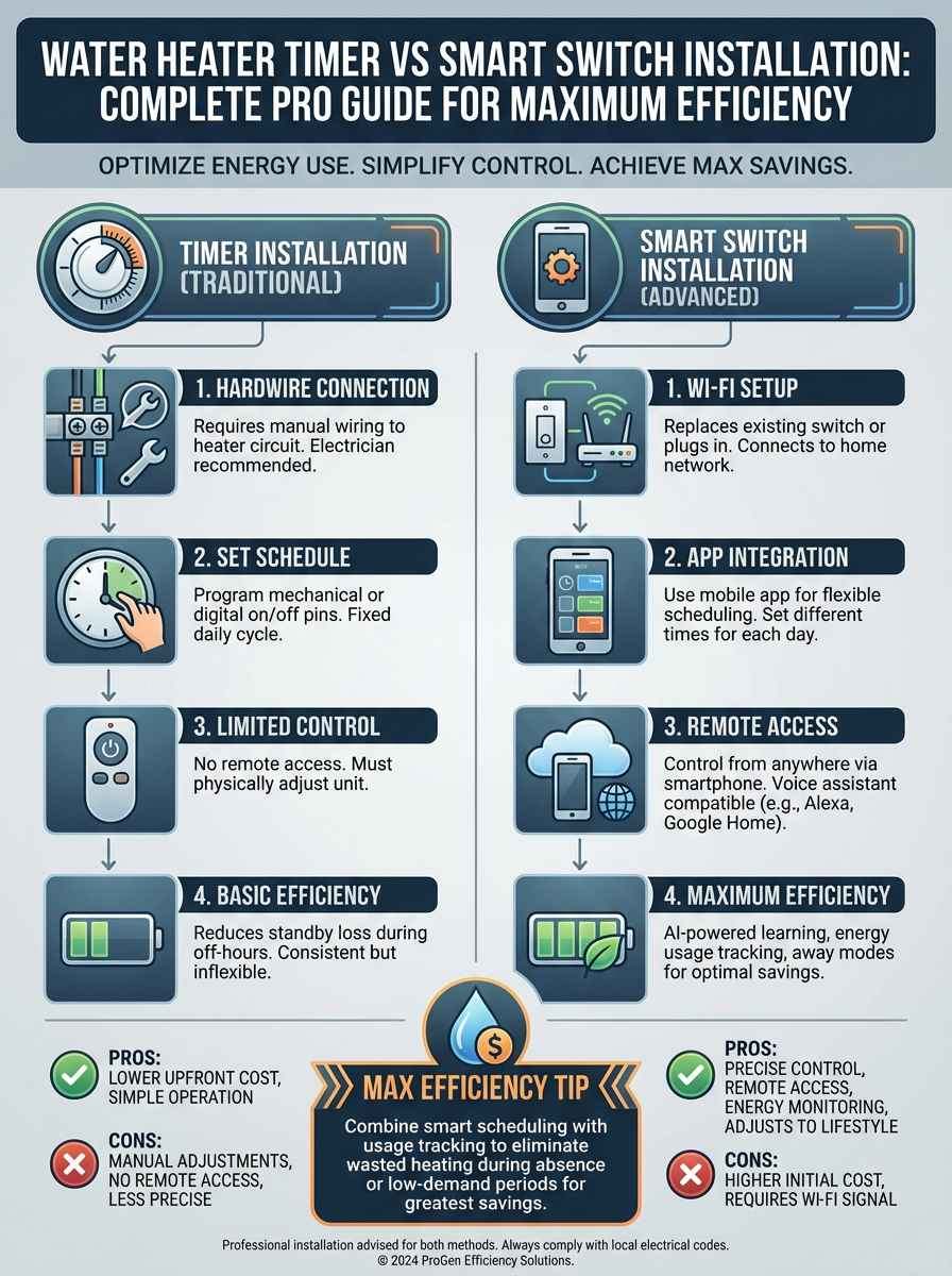 Infographic: Water Heater Timer vs Smart Switch Installation: Complete Pro Guide for Maximum Efficiency