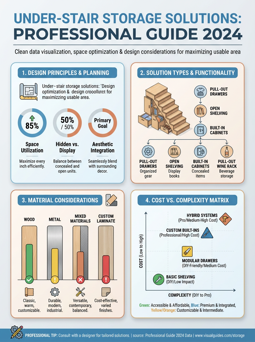 Infographic: Under-Stair Storage Solutions: Professional Guide 2024
