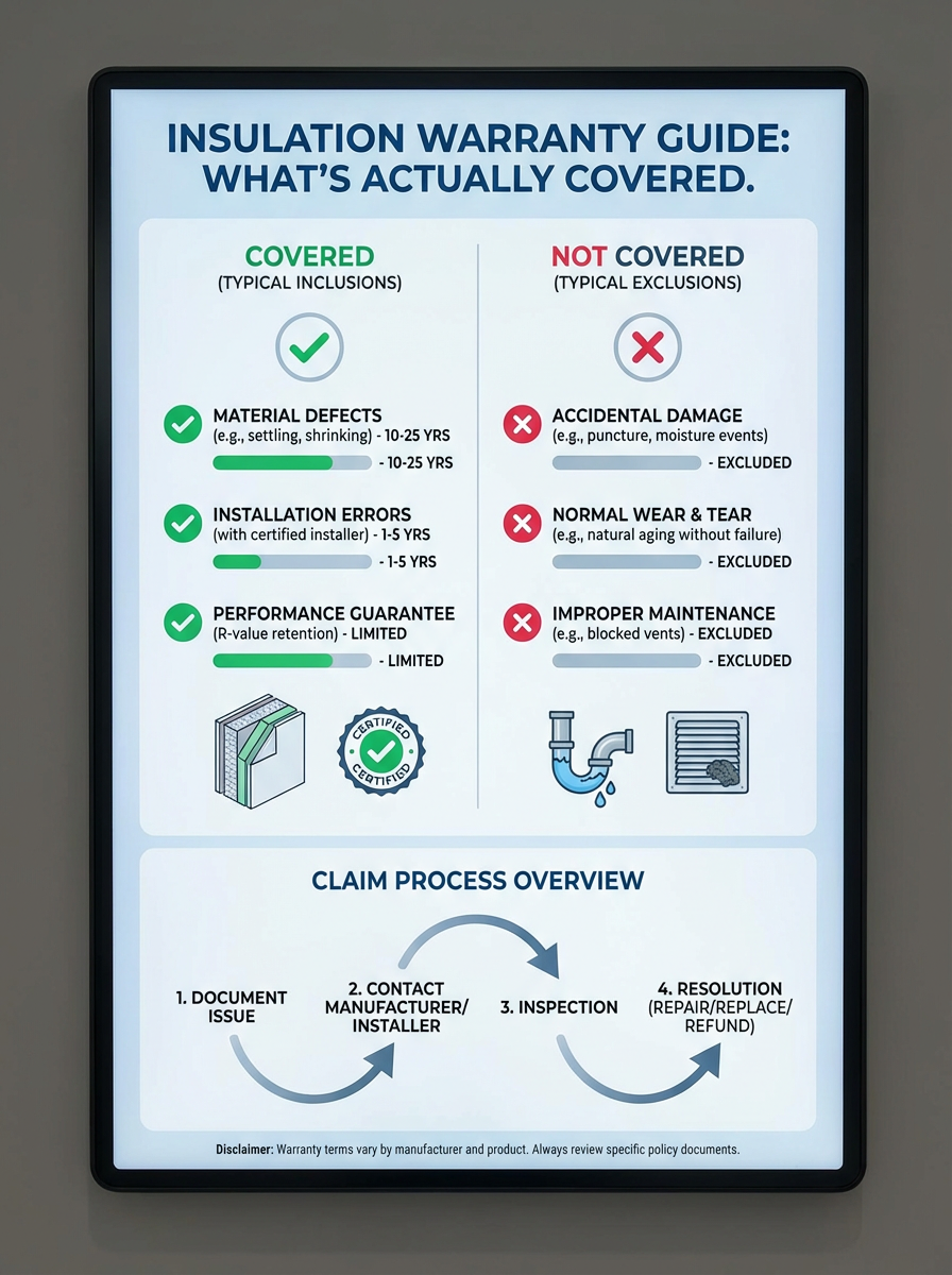 Infographic: Insulation Warranty Guide: What's Actually Covered