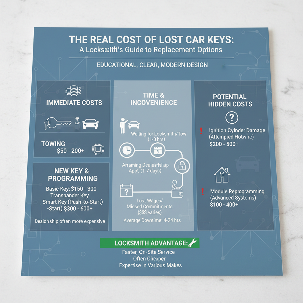 The Real Cost of Lost Car Keys: A Locksmith's Guide to Replacement Options - Understanding The Real Cost of Lost Car Keys: A Locksmith's Guide to Replacement Options - visual guide