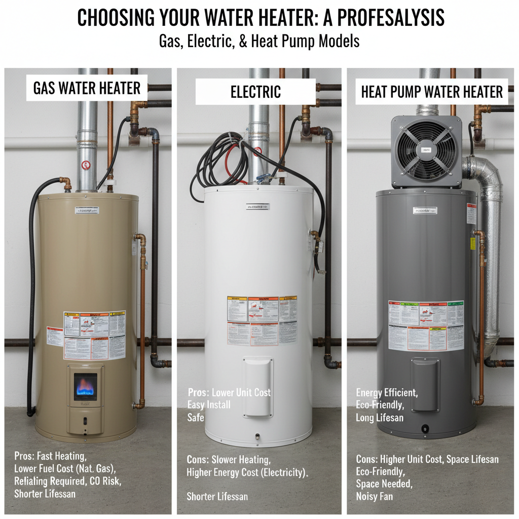 Choosing Your Water Heater: A Professional Analysis of Gas, Electric, and Heat Pump Models - Comparing options for Choosing Your Water Heater: A Professional Analysis of Gas, Electric, and Heat Pump Models