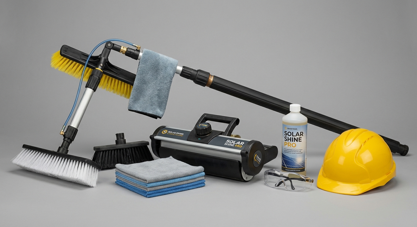 Best Solar Panel Cleaning Products and Methods Pros Use - Professional equipment used for Best Solar Panel Cleaning Products and Methods Pros Use
