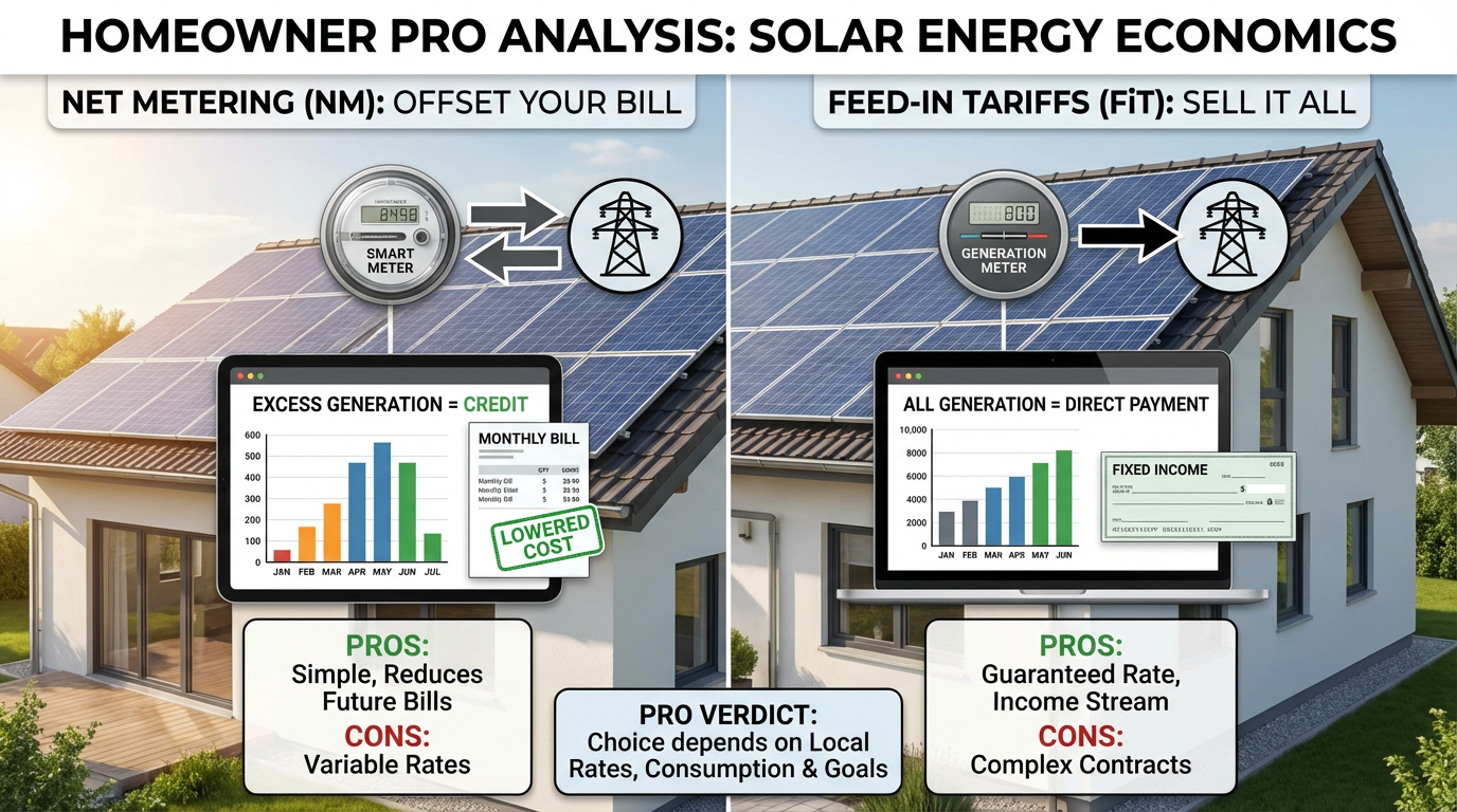 Net Metering vs. Feed-in Tariffs: Which is Better for Homeowners? Pro Analysis - Comparing options for Net Metering vs. Feed-in Tariffs: Which is Better for Homeowners? Pro Analysis