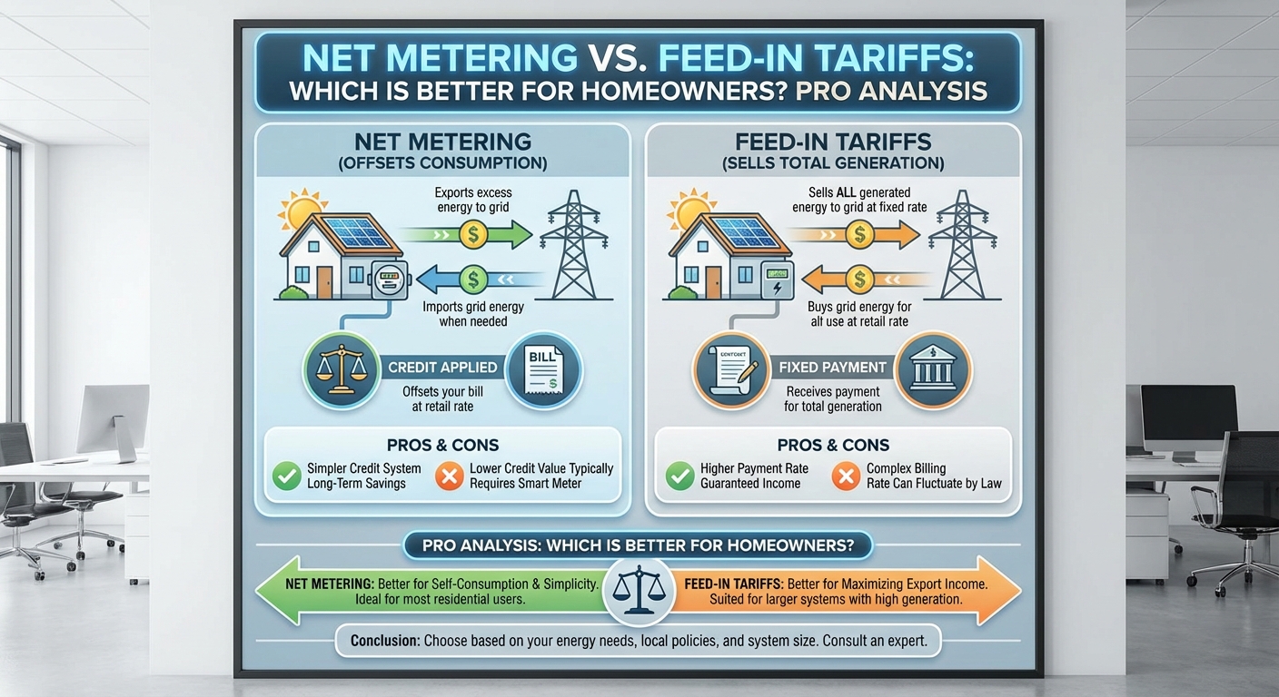 Net Metering vs. Feed-in Tariffs: Which is Better for Homeowners? Pro Analysis - Understanding Net Metering vs. Feed-in Tariffs: Which is Better for Homeowners? Pro Analysis - visual guide