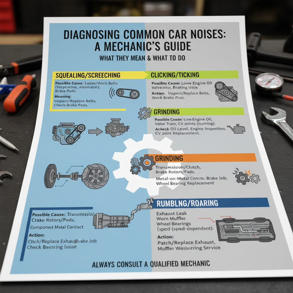 Diagnosing Common Car Noises: A Mechanic's Guide to What They Mean - Understanding Diagnosing Common Car Noises: A Mechanic's Guide to What They Mean - visual guide