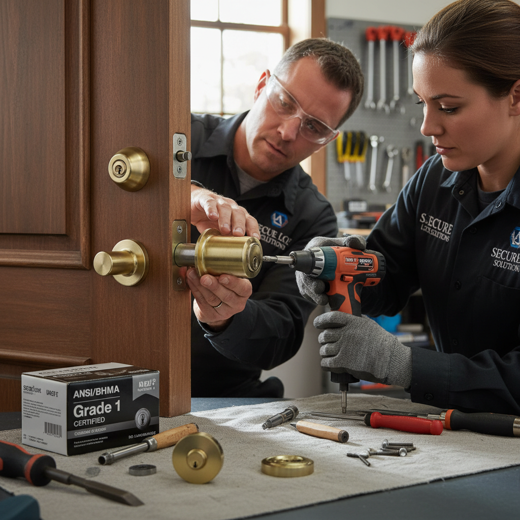 Most Secure Door Locks for Home Entry According to Security Experts - ANSI/BHMA Grade 1 Deadbolt - the top choice for locksmith professionals