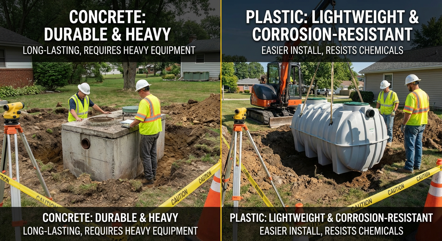 Concrete vs. Plastic Septic Tanks: Which Do Septic Pros Prefer? - Comparing options for Concrete vs. Plastic Septic Tanks: Which Do Septic Pros Prefer?