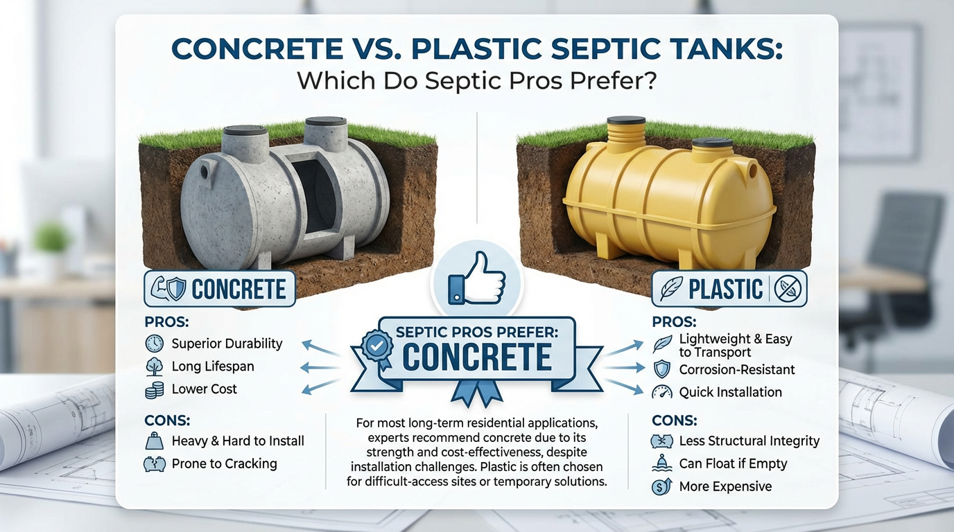 Concrete vs. Plastic Septic Tanks: Which Do Septic Pros Prefer? - Understanding Concrete vs. Plastic Septic Tanks: Which Do Septic Pros Prefer? - visual guide