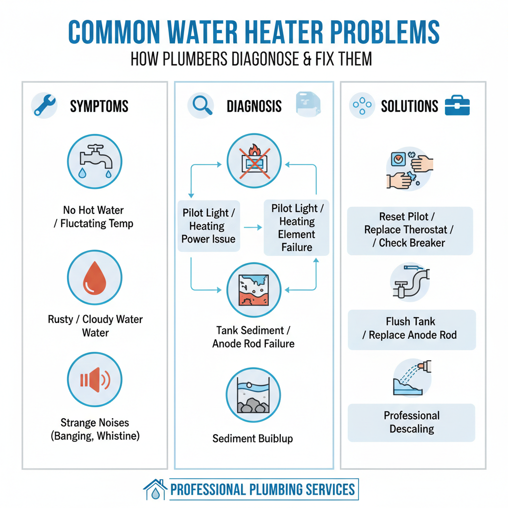 Common Water Heater Problems: How Plumbers Diagnose and Fix Them - Understanding Common Water Heater Problems: How Plumbers Diagnose and Fix Them - visual guide