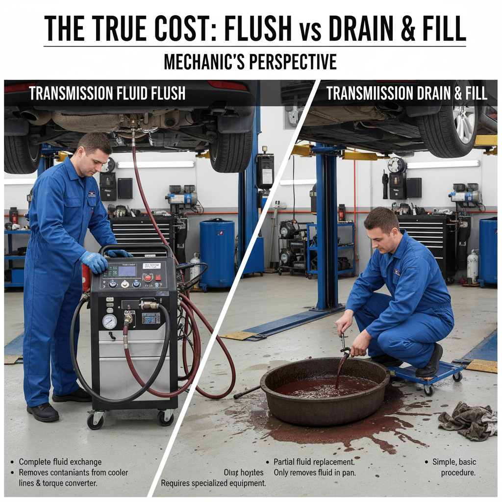 The True Cost of a Transmission Fluid Flush vs. Drain & Fill: Mechanic's Perspective - Comparing options for The True Cost of a Transmission Fluid Flush vs. Drain & Fill: Mechanic's Perspective