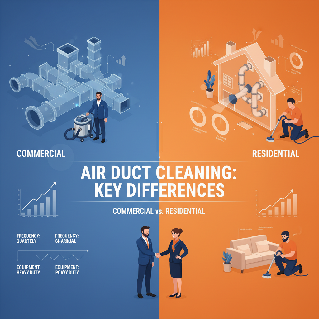 Commercial vs. Residential Air Duct Cleaning: BizzFactor Pro's Expert Guide to Scope, Costs & Best Practices