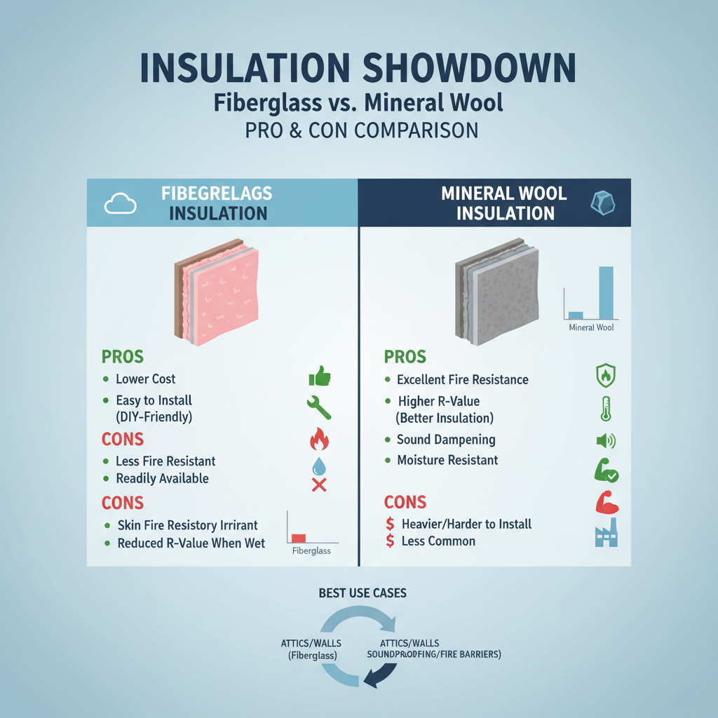 Fiberglass vs. Mineral Wool Insulation: Pro & Con Comparison - Understanding Fiberglass vs. Mineral Wool Insulation: Pro & Con Comparison - visual guide