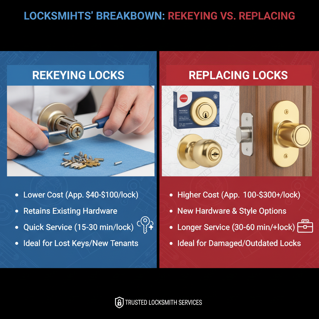 What's the True Cost of Rekeying vs. Replacing Locks? A Locksmith's Breakdown - Comparing options for What's the True Cost of Rekeying vs. Replacing Locks? A Locksmith's Breakdown