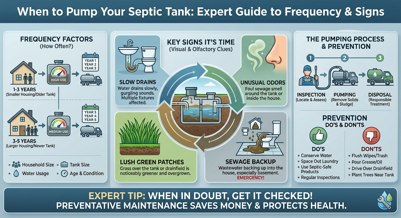 When to Pump Your Septic Tank: Expert Guide to Frequency & Signs - Understanding When to Pump Your Septic Tank: Expert Guide to Frequency & Signs - visual guide